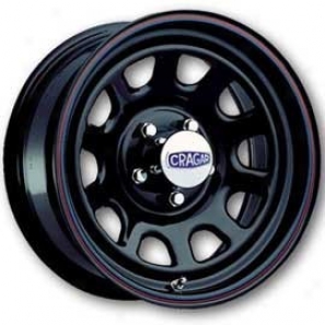 "cragar Wheels Seies 342 Black ""d"" Window, 5x4.5 Bp, 15x10"