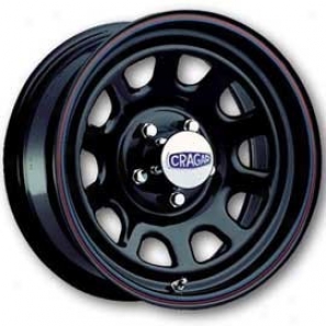 "cragar Wheels Series 342 Black ""d"" Window, 5x5.5 Bp, 16x8"