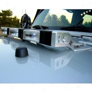 Delta Hood Light Bar - Black With Lights, Cover, Harness