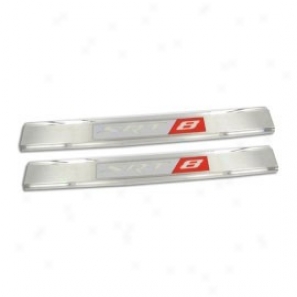 Door Siill Guard, Front Stainless Steel W/ Srt Logo (pair)