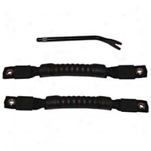 Door Strap Handle, Pair - Black