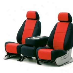 Economy Coverking Front Seat Cover With Logo Neoprene Black/red