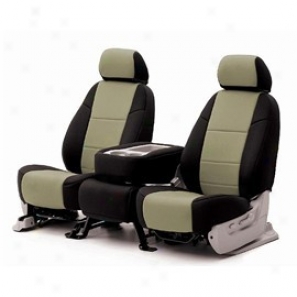 Economy Coverking Rear Seat Cover Neoprene Black/tan