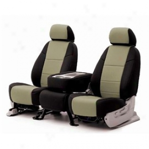 Economy Coverking Rea Seat Cover With Logo Neoprene Black/tan