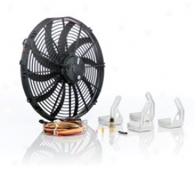 "fan Medium Profile Single 16"" Fan Models Euro Blwck"