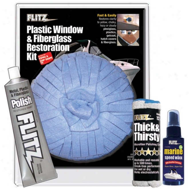 Flitz Plastic Window & Fiberglass Restoration Kit