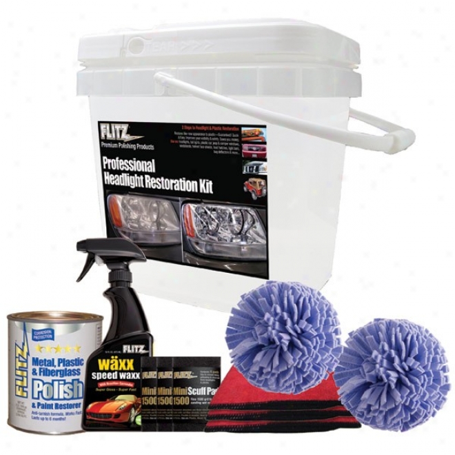 Flitz Professional Headlight Restoration Kit/bucket