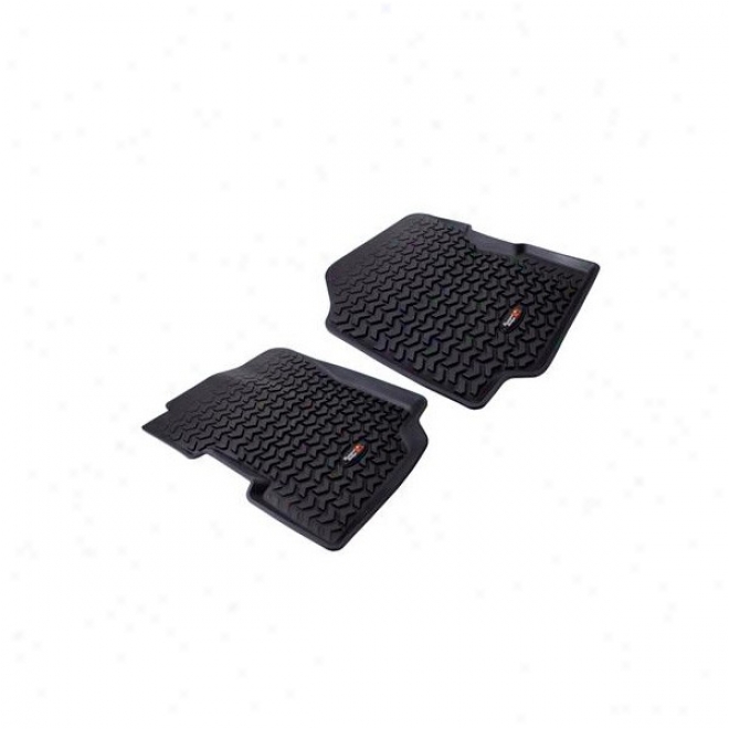 Floor Liner All Terrain Kit Black (1st & 2nd Row) Rugged Ridge