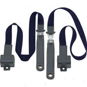 Front Metal Push Button 2 Point Retractable Lap Belts, Dark Blue