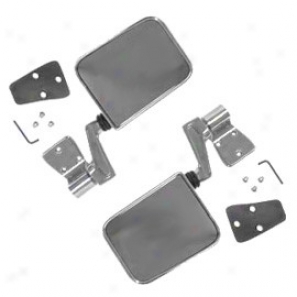 Half Door & Fll Door Side Mirrors, Chrome (pair)