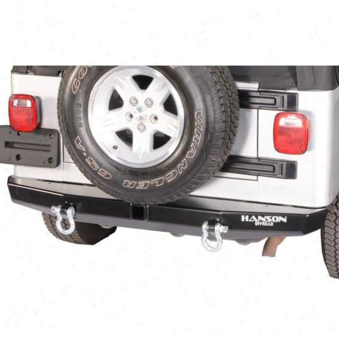 Hanson Offroad Rear Basic Bumper, Powder Coated Black