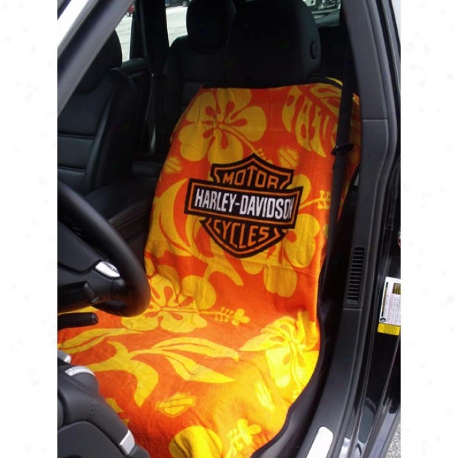 Harley Davidson Seat Protecyor, Hibuscus Design