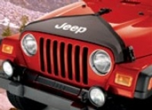 Hood Cover, Black Upon Jeep Logo V-style