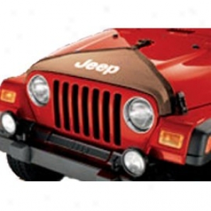 Hood Cover, Khaki With Jeep Logo V-style