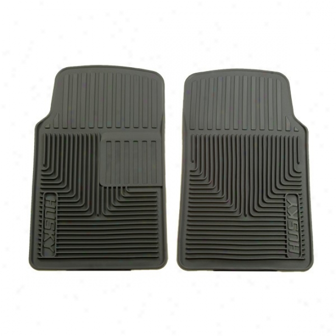 Husky Hd Front Floro Mat, Gray (pair)