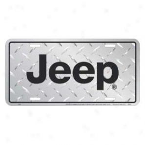 Jeep Aluminum Diamond Plate License Plate