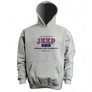 Jeep Authentic Hoodie Sweatshirt,gray