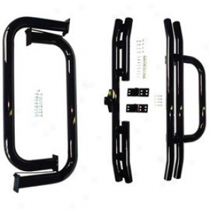 Jeep Bumper And Nerf Bar Kit Tubular Gloss Black