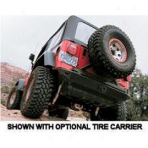 Jeep Bumper Rock Crawler Rear Black Will Accept Tire Carrier