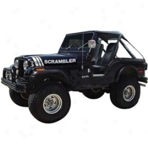 Jeep Decal Scrambler Names & Stripe Kit Black