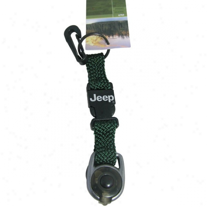 Jeep Deluxe Key Retainer With Led Light, Green