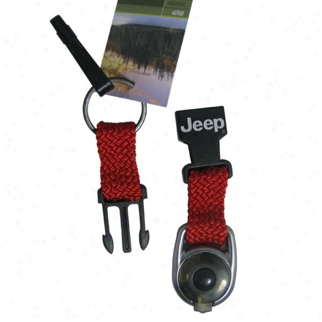 Jeep Deluxe Key Retainer With Led Light, Red