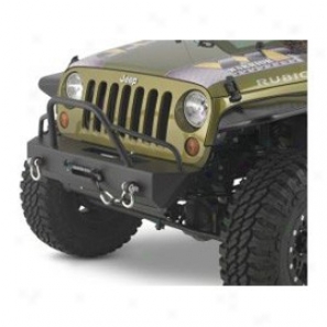 Jeep Front Stubby Winch Bumper With Pre-runner Brush Guard & D-rings