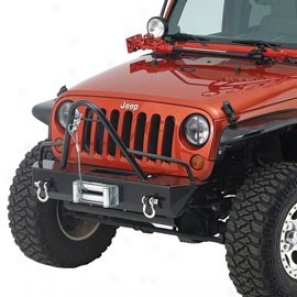 Jeep Front Stubby Winch Bumper With Stinger Brush Sentinel & D-rings