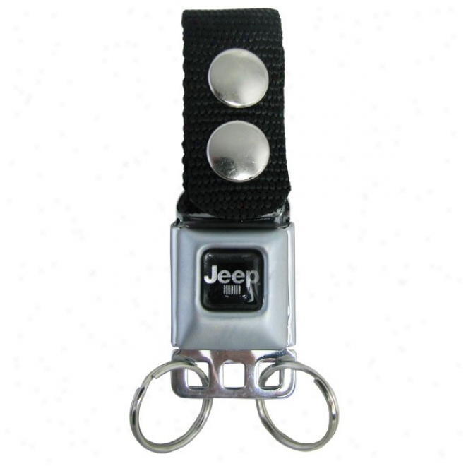 Jeep Grille Keychain, Metal Seatbelt Style In the opinion of Black Strap