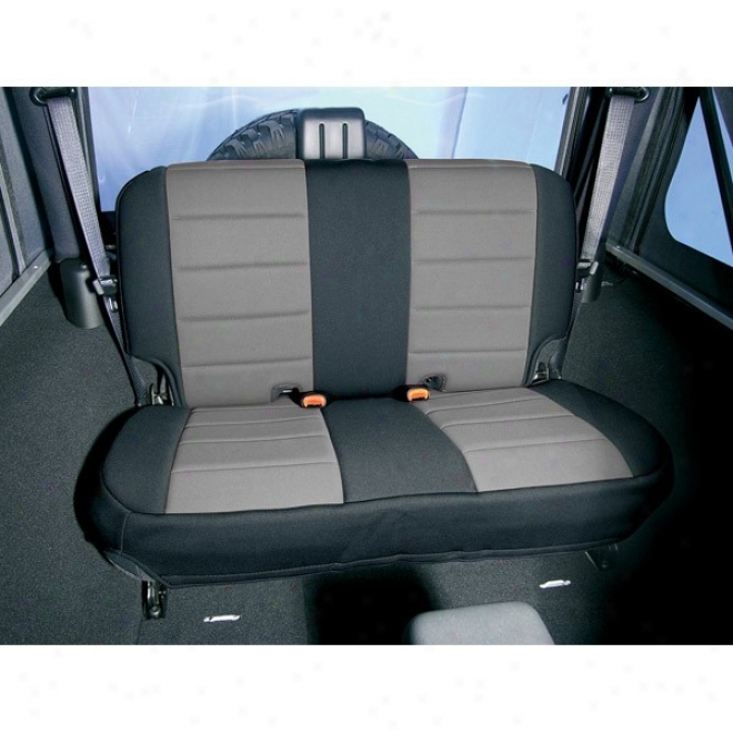 Jeep Seat Cover, Rear Neoprene (black/gray)