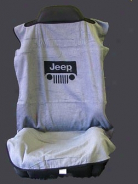 Jeep Seat Towel Grey With Jeep Grille Logo