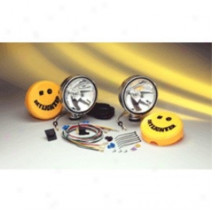 "kc Hilites, Daylighter Far-seeing Range Stainless, 6"" Round, 130w Pair"