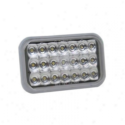 "kc Hilites Led 5"" Rectangular Backup Light Clear/white - Light Onlly"