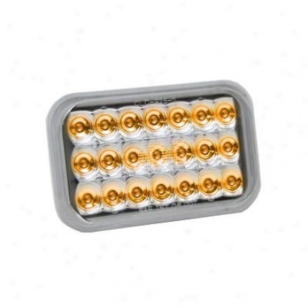 "kc Hilites Led 5""  Rectangular Tail/brake Light Clear/amber - Light Only"