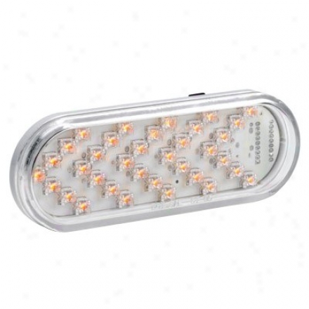 "kc Hilites Led 6"" Ogal Sequential Turn Signal Light Clear/amber - Candle Only"