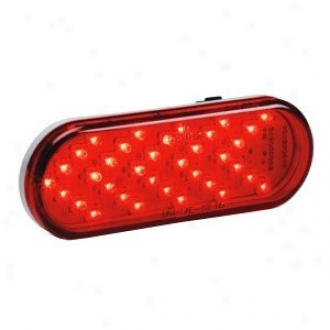 "kc Hilites Led 6"" Oval Sequential Turn Signal Light Red/red - Light Only"