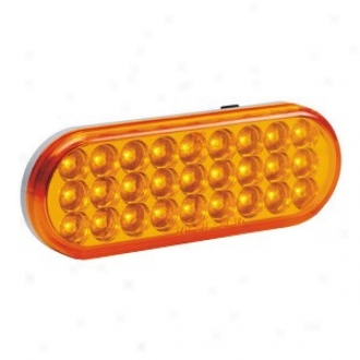 "kc Hilites Led 6"" Oval Tail/brake Lght Amber/amber - Light Only"