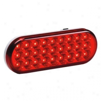 "kc Hilites Led 6"" Oval Tail/brake Light Red/red - Light Only"