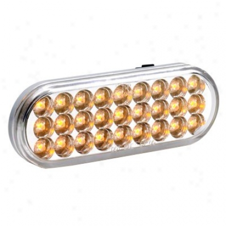 "kc Hilites Led 6"" Oval Direct Sighal Light Clear/amber - Light Only"