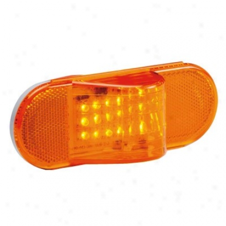 "kc Hilites Led 6"" Oval Turn Signa/side Marker Light Amber"