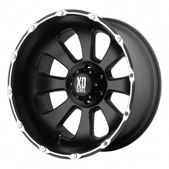 "kmc, Xd-7997 Armour Series, Matte Black Machined, 20"" X 9"", 5" X 5"" Bolt Pattern, Remote Spacing 4.53"""