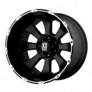 "kmc, Xd 7997 Armour Series, Matte Wicked Machined, 20 "" X  9"", 5"" X 4.5"" Bolt Pattern, Back Spacing 4.53"""