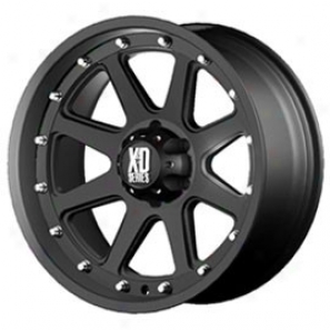 "kmc, Xd Accustom Series Wheel, Matte Black, 17"" X 9"", 5"" X 5.5"" Bolt Pattern, Backward Spacing 4.53"""