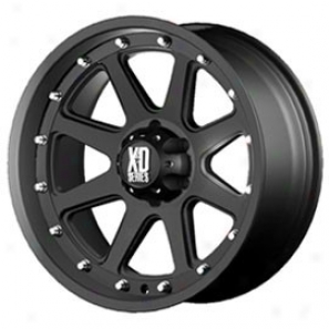 "kmc, Xd Accustom Series Wheel, Matte Negro 17"" X 9"", 5"" X 5"" Conspicuous Pattern, Back Spacing 4.53"""