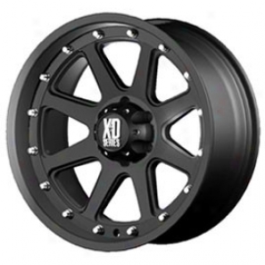 "kmc, Xd Addict Series Wheel, Matte Black, 18"" X 9"", 5"" X 5.5"" Bolt Pattern, Back Spacing 4.53"""