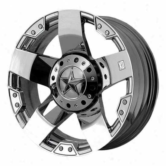 Kmc Xd Rockstar Series Wheel, 20x10, Bolt Exemplar: 5x5.5, Back Spacing: 4-5/8, Chrome