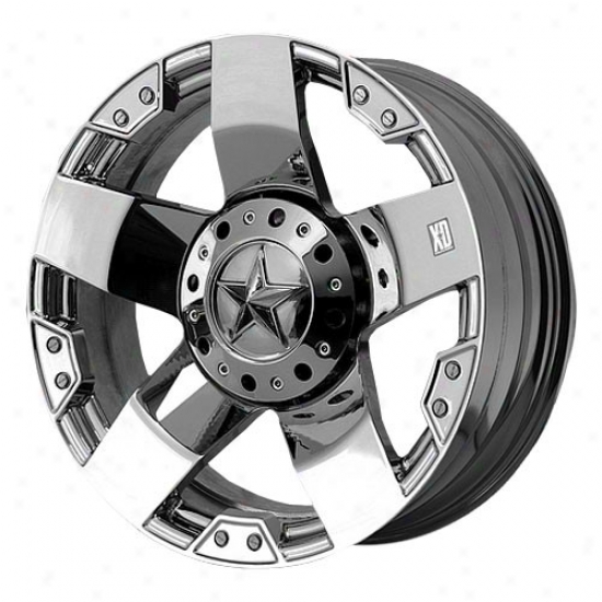 Kmc Xd Rockstar Series Wheel, Chrome, 22x9.5, 5x4.5, 5-3/4