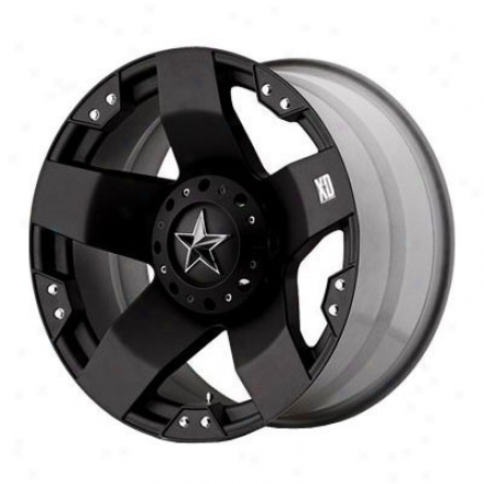 Kmc Xd Rockstar Series Wheel, Matte Black, 20x10, Bolt Pattern: 5x5.5, Back Spacing: 4-5/8