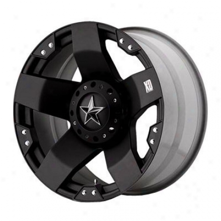 Kmc Xd Rocksstar Series Wheeo, Matte Negro, 20x10, Bolt Pattern: 5x4.5/5.0, Back Spacing: 4-5/8