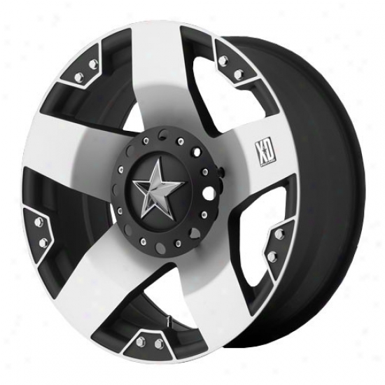 "kmc Xd Rockstar Series Wheel Size: 20""x8.5"", Bolt Pattern: 5x5.0/5.5, Back Spacing: 5.14, Offset: 10mm, Machined Black"